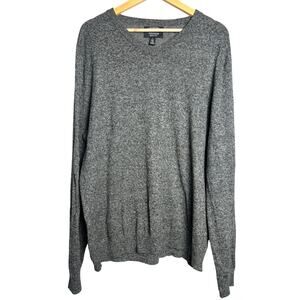 Nordstrom Men’s Shop Gray Cotton Cashmere Sweater Size Large